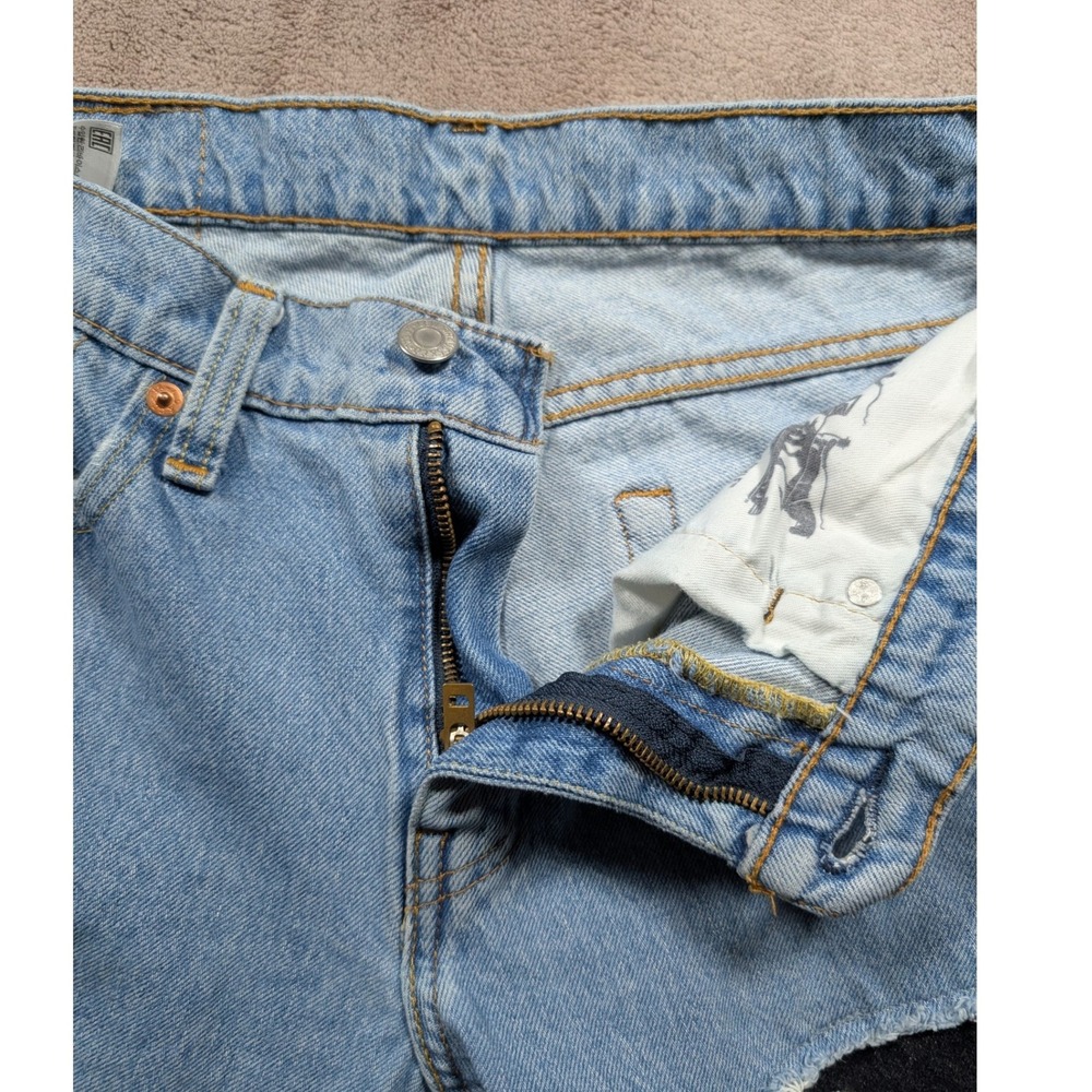 Levi's 511 Slim Jeans Mens 31x32 Light Wash Distressed Ripped Streetwear Denim - Picture 9 of 12